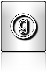 Omcircelde kleine letter g